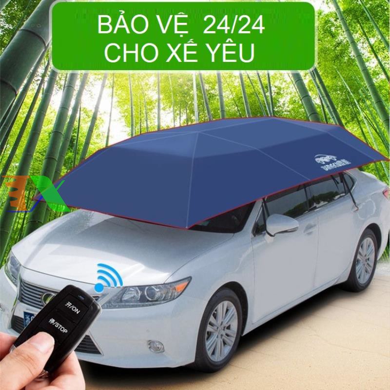 Nhiệt kế hiển thị nhiệt độ cao bên trong khoang xe khi không sử dụng dù che xe ô tô
