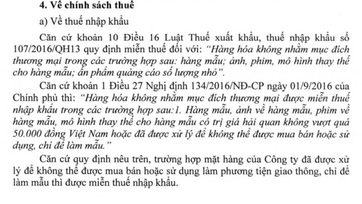 Công văn 5636/TCHQ/2019 của Tổng cục Hải quan về quy định nhập khẩu xe ô tô mẫu, trang 1