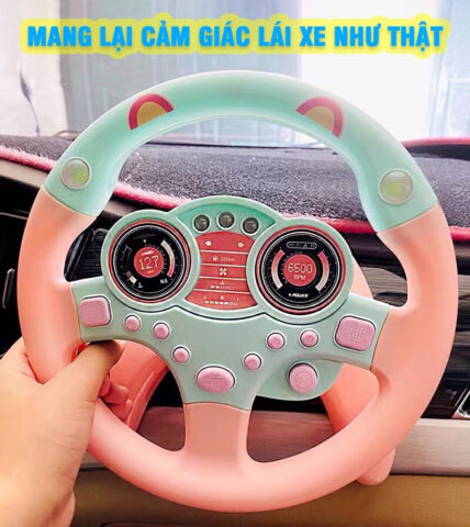 Bộ đồ chơi lái xe ô tô mô phỏng buồng lái chân thực, giúp bé phát triển kỹ năng điều khiển