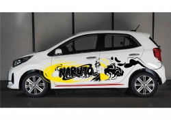 Mẫu tem decal thiết kế Naruto cho xe hơi Kia Morning siêu ngầu