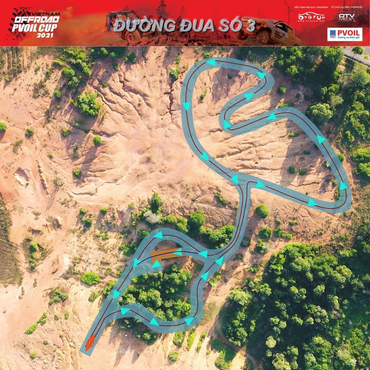 Đường đua xe ô tô số 3 Rally hỗn hợp với đa dạng địa hình thử thách.