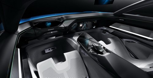 Buồng lái không vô lăng của xe ô tô Peugeot Instinct Concept