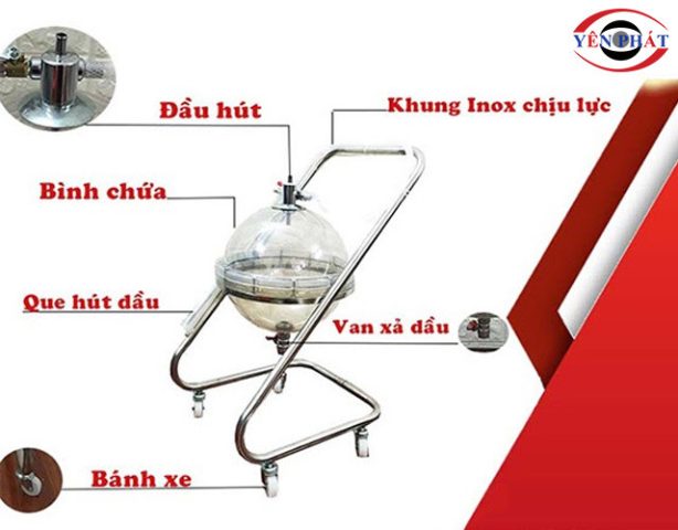 Cấu tạo cơ bản của máy hút nhớt xe ô tô chuyên nghiệp