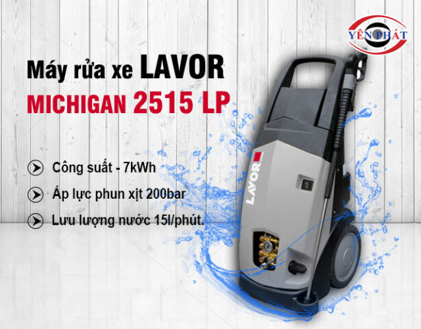 Công suất mạnh mẽ của máy rửa xe ô tô áp lực cao Lavor Michigan 2015 LP