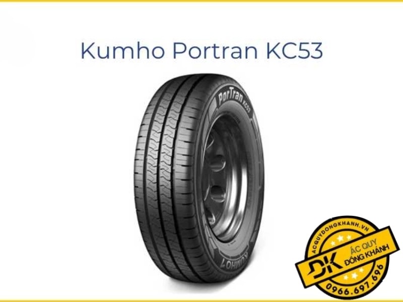 Lốp Kumho Portran KC53, thiết kế chuyên biệt cho xe thương mại và xe tải nhẹ, bền bỉ và ổn định