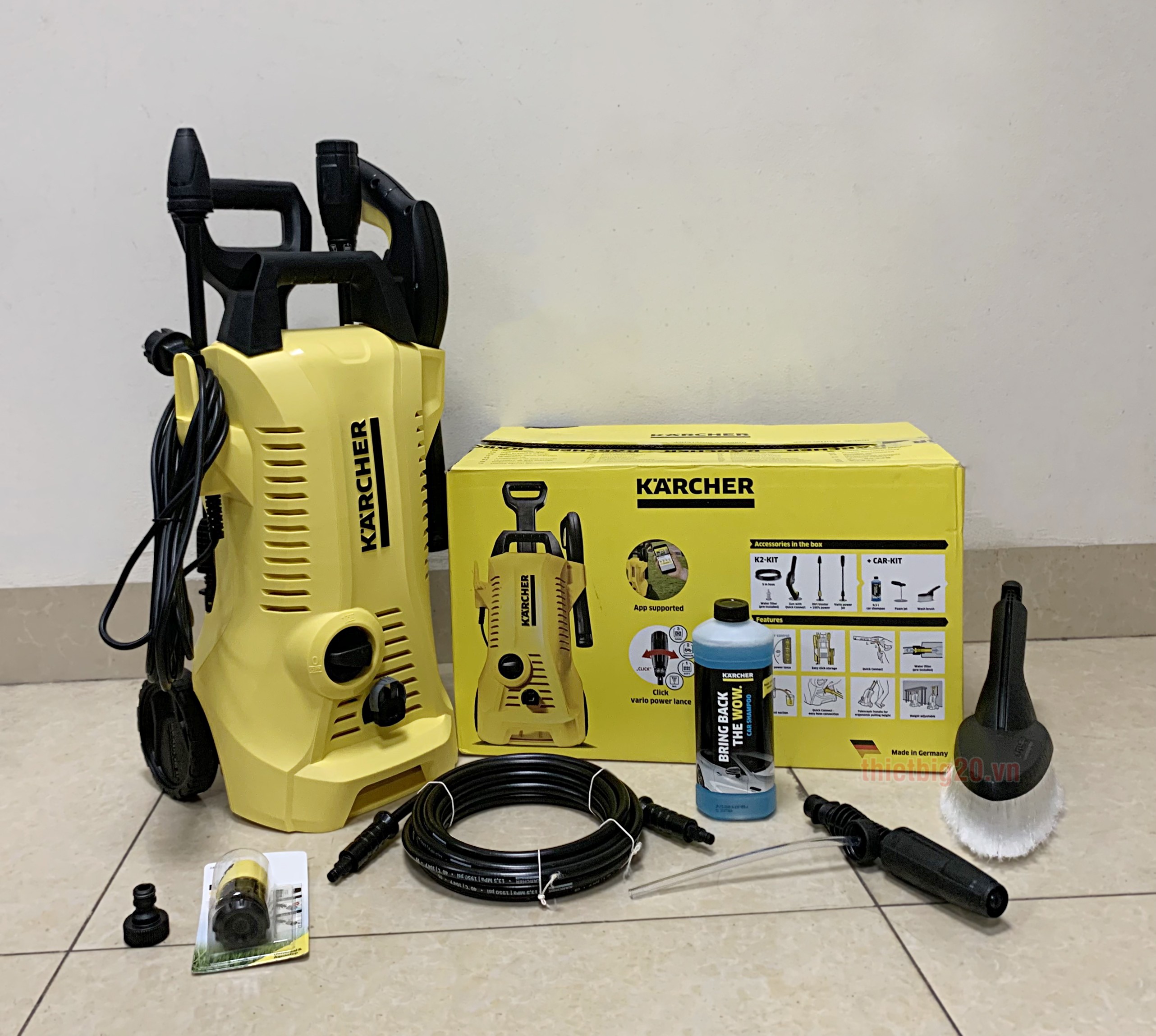 Thiết kế nhỏ gọn của máy rửa xe ô tô mini Karcher K2 Power Control Car