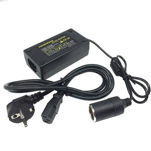 Bộ Adapter chuyển nguồn 220V sang 12V cho tẩu sạc ô tô, tiện ích để sạc các phụ kiện cho xe ô tô mini giá rẻ.