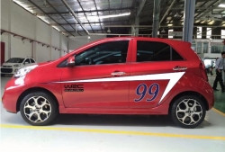 Decal sườn ô tô cho Kia Morning độc đáo
