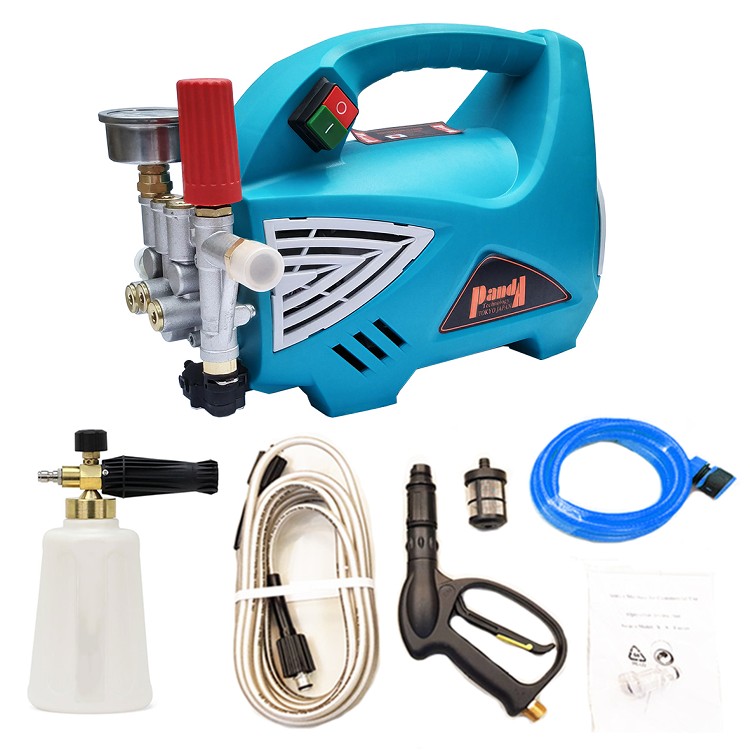 Máy xịt rửa áp lực cao Panda PD-468 (1900W) với van điều chỉnh, phù hợp rửa xe ô tô mini giá rẻ.
