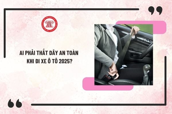 Người lái xe và hành khách đang thắt dây an toàn xe ô tô trước khi di chuyển, thể hiện sự tuân thủ quy định an toàn giao thông.