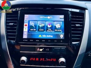 Hình ảnh thực tế Android Auto Box trên Mitsubishi Pajero Sport