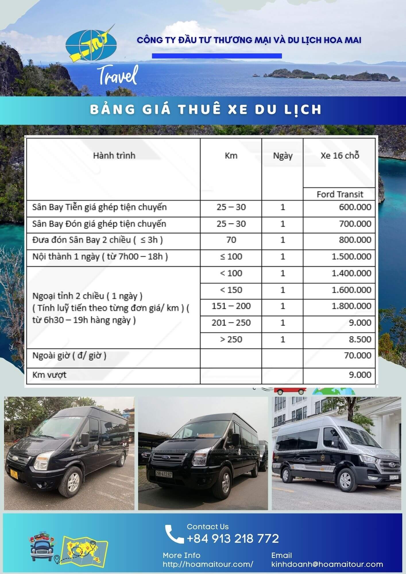 bang gia thue xe 16 cho