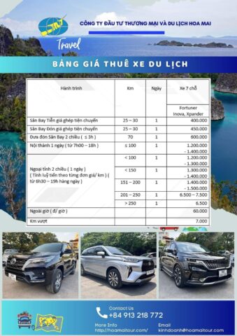 bang gia thue xe 7 cho 1