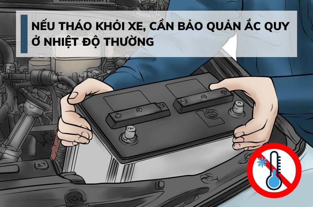 Nhiệt độ lý tưởng để bảo quản ắc quy xe ô tô là 20-30 độ C