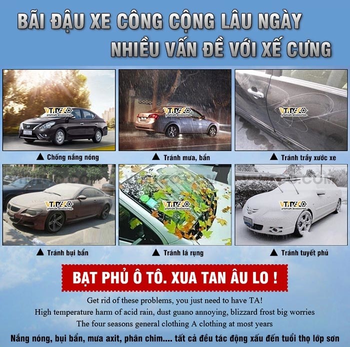 Bạt phủ chống thấm nước cho xe ô tô Camry