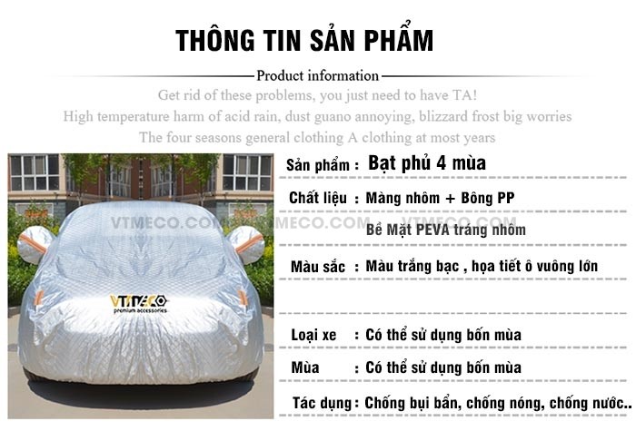 Góc nhìn bạt phủ xe ô tô Camry từ phía sau