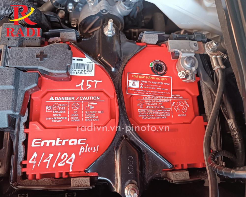 Bảng giá thay ắc quy Emtrac Plus cho xe ô tô