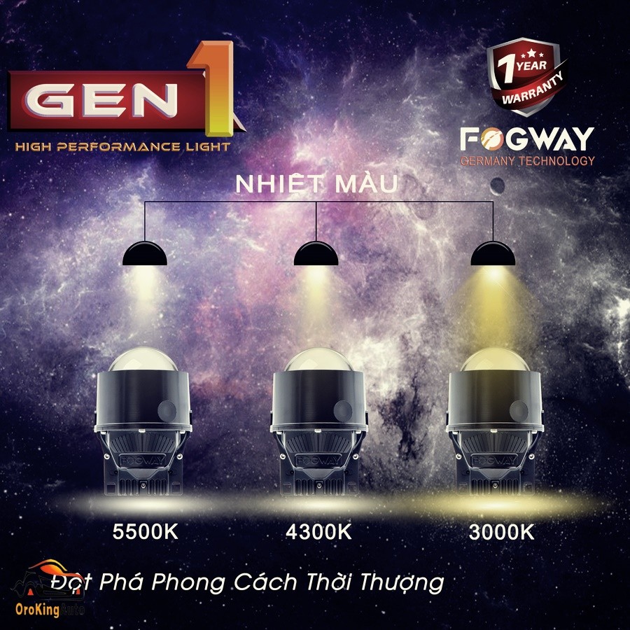 Bi Led Fogway Gen 1 với chip LED X-Light Custom