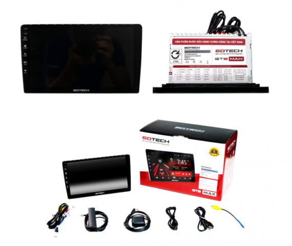 Bộ sản phẩm màn hình lắp trên xe ô tô Gotech hoàn chỉnh cho việc nâng cấp