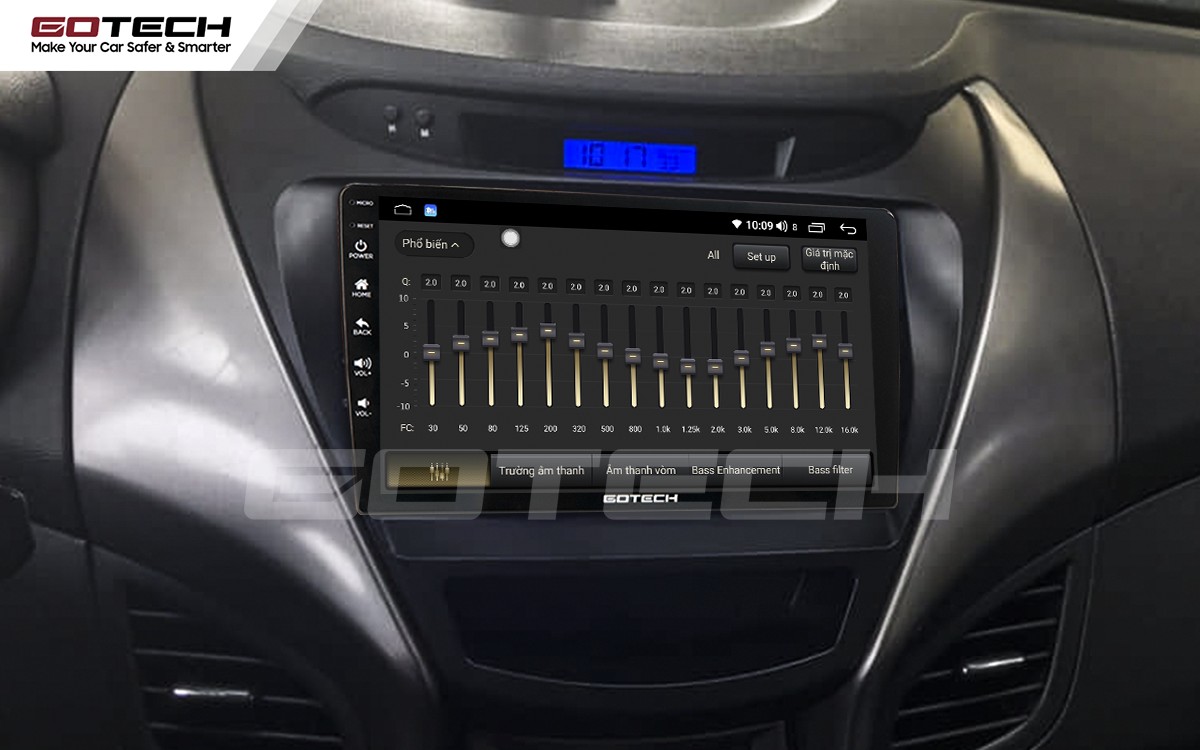 Bộ xử lý tín hiệu âm thanh DSP 32 kênh trên màn hình GOTECH cho xe ô tô Elantra 2015