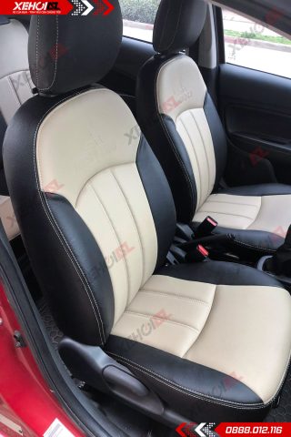 Bọc ghế da ô tô may phối 2 màu hình 07
