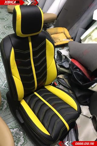 Bọc ghế da ô tô may tạo kiểu riêng hình 01