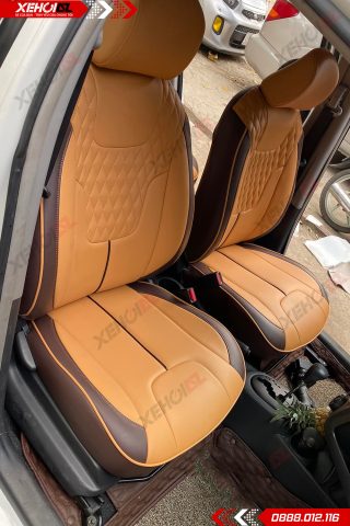 Bọc ghế da ô tô may tạo kiểu riêng hình 03