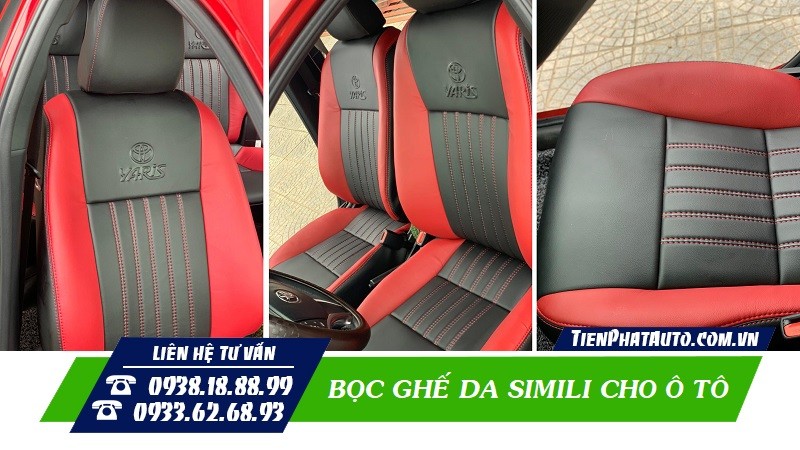 Ghế xe ô tô bọc da Simili giúp việc vệ sinh nội thất dễ dàng hơn, tiết kiệm thời gian và công sức.