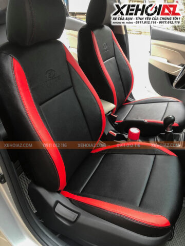 Nội thất xe ô tô Suzuki Swift với ghế bọc da màu nâu cao cấp.