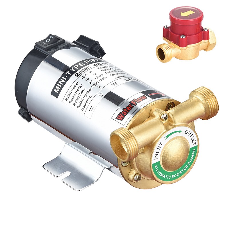 Máy bơm tăng áp TA9798 pro 100W, có thể hỗ trợ các thiết bị rửa xe ô tô mini giá rẻ.