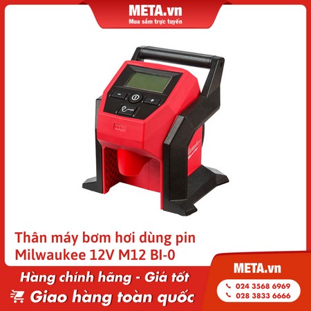 Thân máy bơm hơi dùng pin Milwaukee 12V M12 BI-0, một lựa chọn bơm xe ô tô loại tốt không dây tiện lợi.