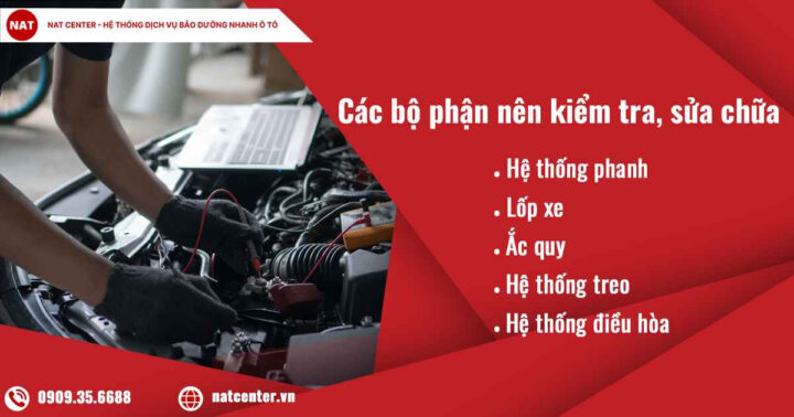 Kiểm tra và sửa chữa các bộ phận xe ô tô định kỳ 40000km