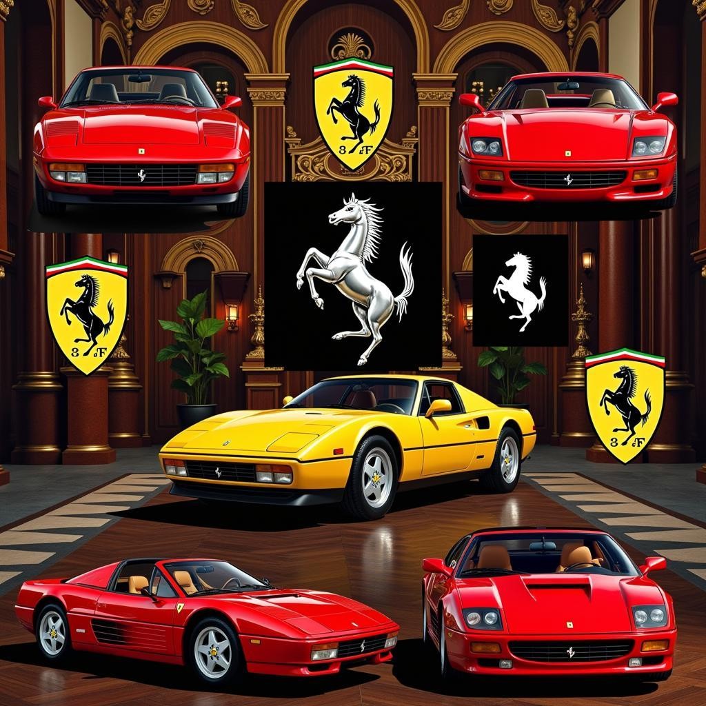 Các dòng xe Ferrari nổi tiếng với logo con ngựa chồm, biểu tượng của tốc độ và sự sang trọng