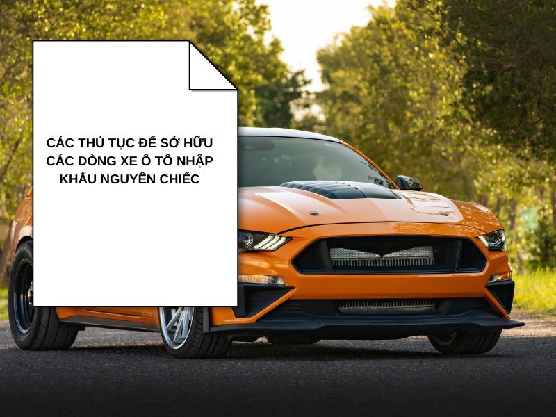 Các thủ tục để sở hữu các dòng xe ô tô nhập khẩu nguyên chiếc