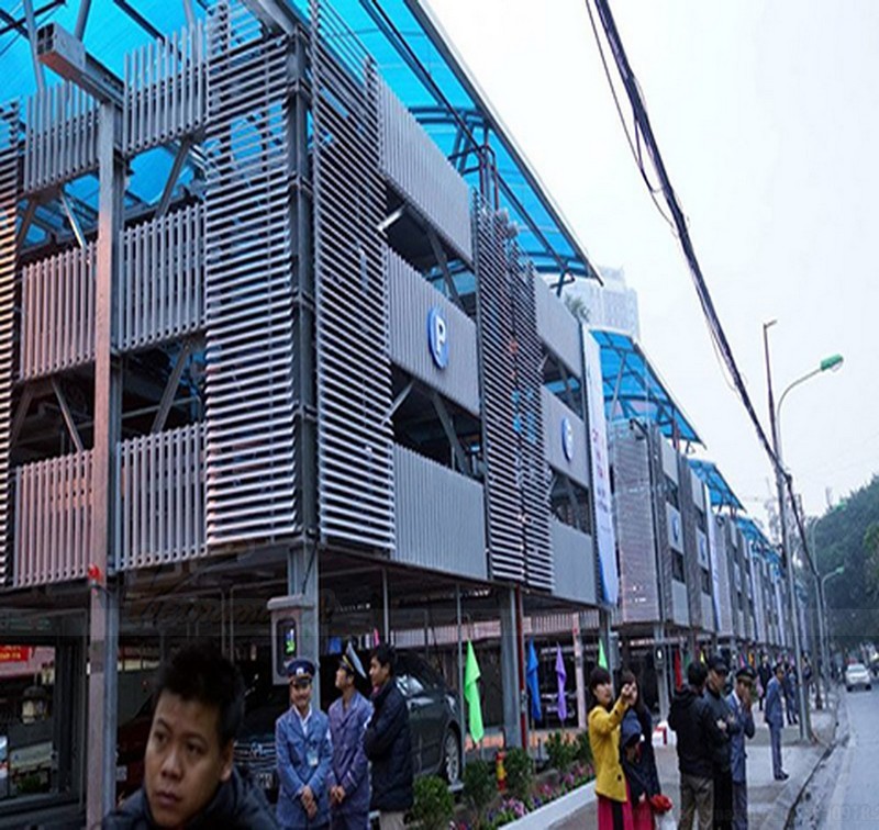 Cấu trúc bãi đỗ xe ô tô thông minh Nguyễn Công Hoan với nhiều tầng đỗ