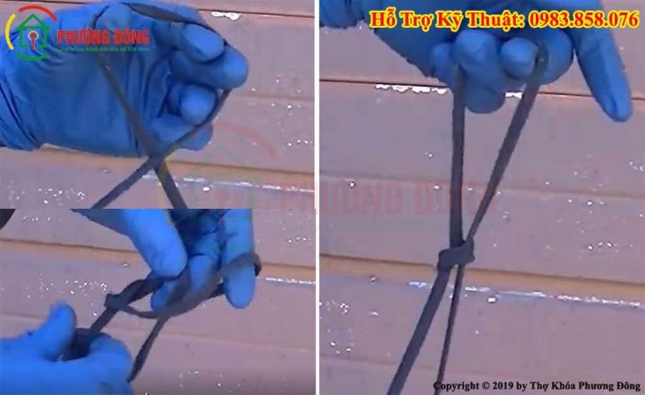 Kỹ thuật thắt nút dây để mở khóa cửa xe ô tô