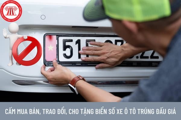 Quy định cấm trao đổi biển số xe ô tô trúng đấu giá riêng lẻ
