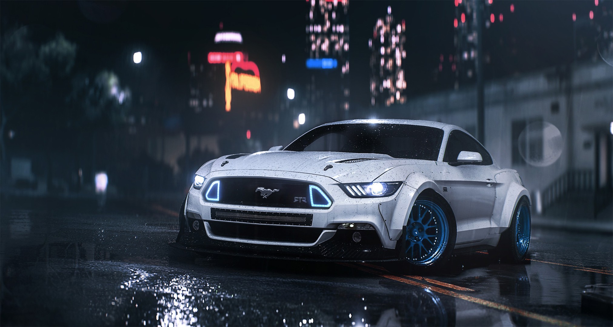 Hình nền Ford Mustang độ đầy màu sắc và sinh động, tôn vinh vẻ đẹp của dòng xe thể thao Mỹ