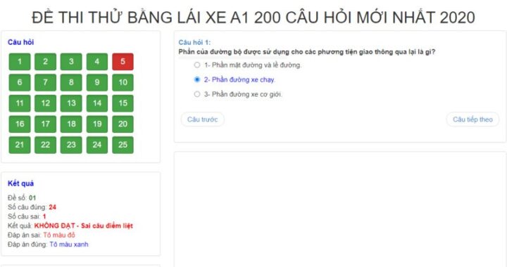 Cấu trúc đề thi lý thuyết lái xe ô tô trên máy tính cần được nắm vững trước kỳ thi