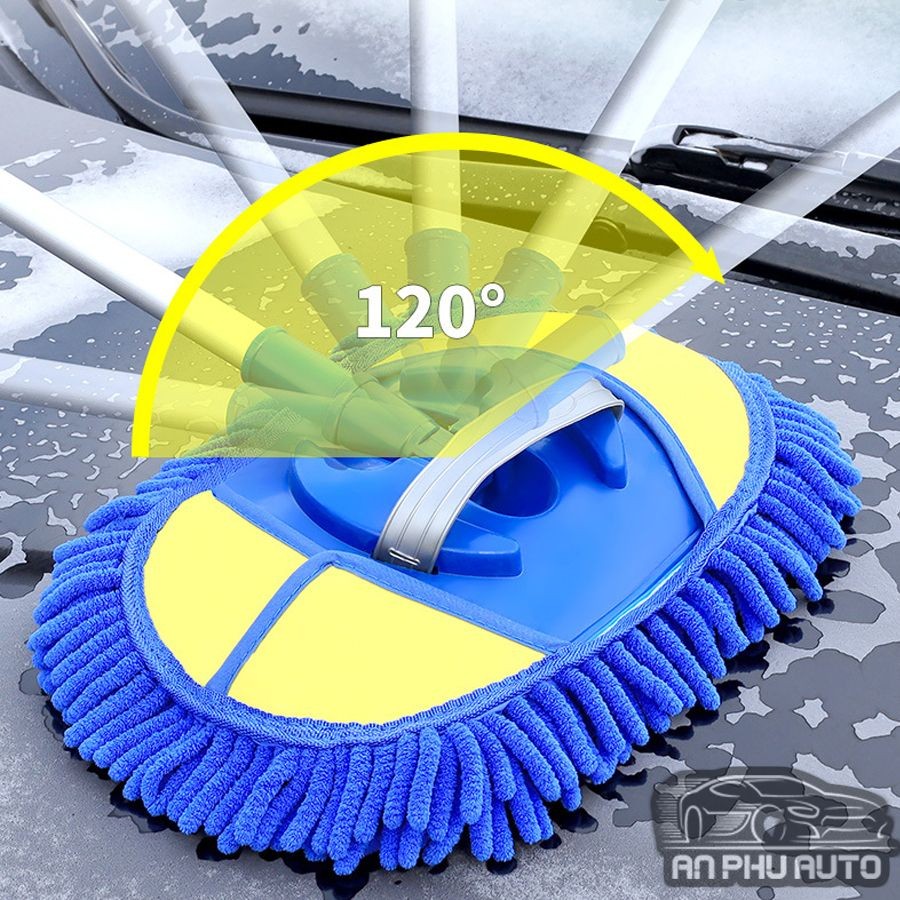 Thiết kế khớp xoay 120 độ trên cán nhôm của dụng cụ rửa xe ô tô đa năng