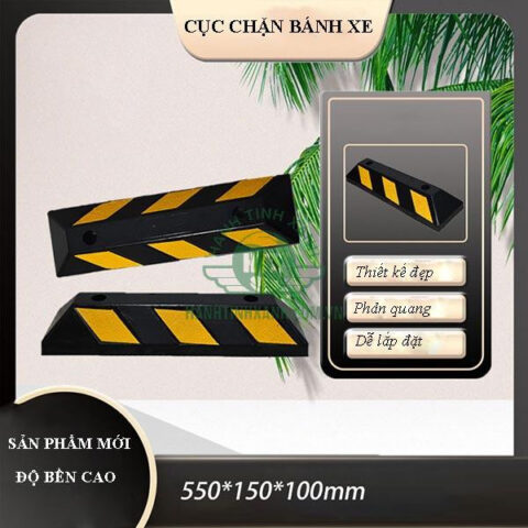 Thiết kế chi tiết mặt trước và sau của chặn lùi xe ô tô cao su