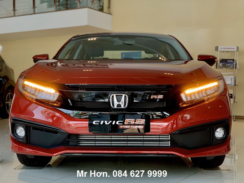 Đầu xe ô tô Honda Civic RS đỏ 2021