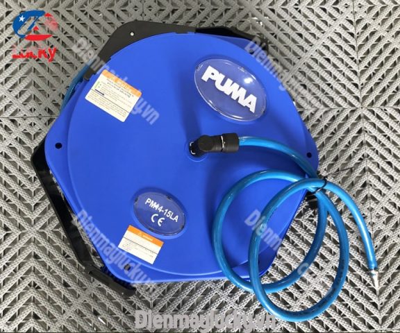 Cuộn dây hơi tự rút Puma, giải pháp tiết kiệm diện tích xe ô tô trong xưởng