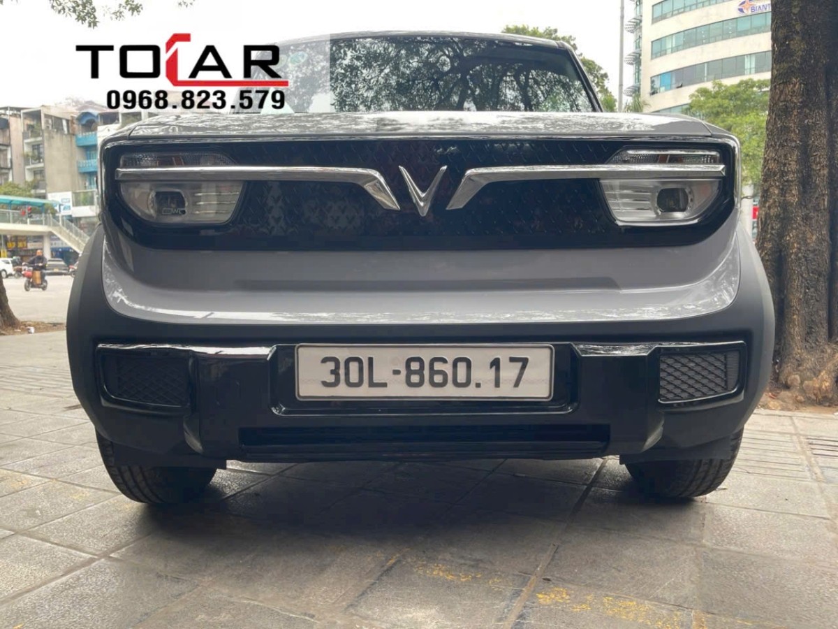 Chi tiết ốp cản trước xe ô tô VinFast VF3, thể hiện sự cứng cáp và phong cách