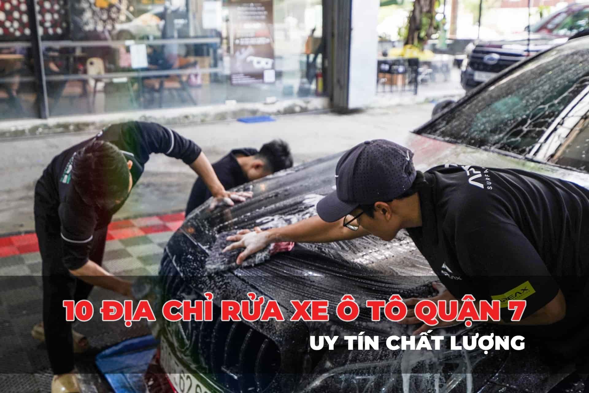 Công nghệ rửa xe ô tô hiện đại cùng đội ngũ kỹ thuật viên đông đảo tại trung tâm, đảm bảo quá trình rửa xe ô tô quận 7 nhanh chóng và hiệu quả.