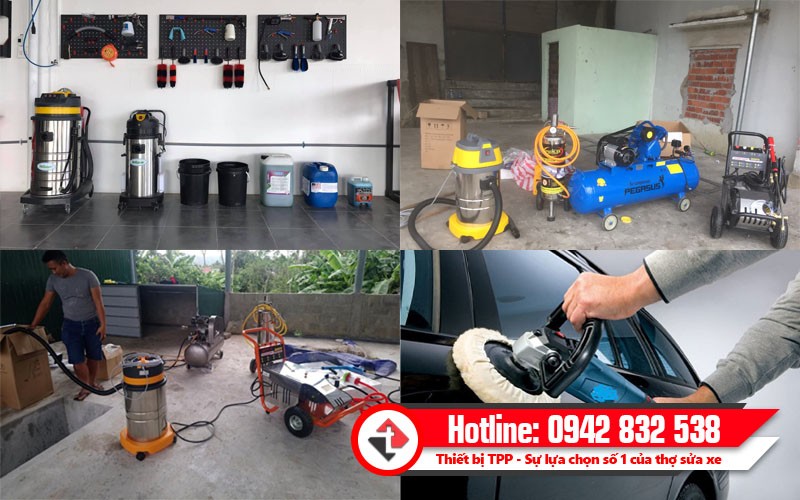 Bình phun bọt tuyết và các thiết bị cơ bản hỗ trợ dịch vụ rửa xe ô tô cao cấp
