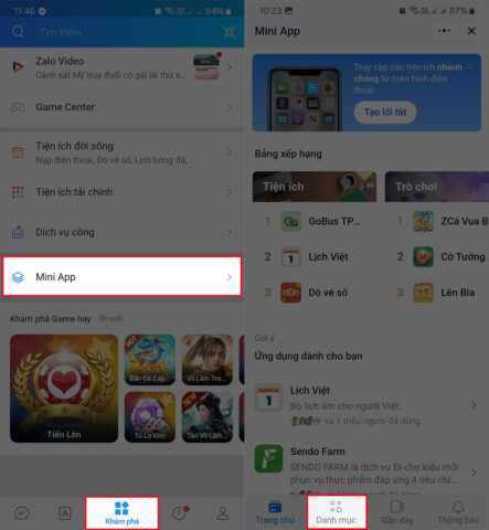 Cách tìm Mini App đặt lịch đăng kiểm xe ô tô trên Zalo