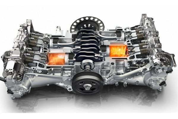 Động cơ Boxer với trọng tâm thấp, tăng cường ổn định cho xe ô tô thể thao