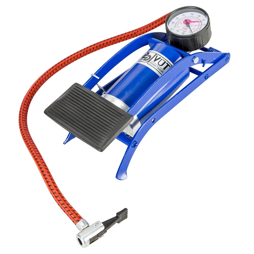 Dụng cụ bơm hơi đạp chân Foot Pump cỡ nhỏ, giải pháp khẩn cấp cho lốp xe ô tô mini giá rẻ.