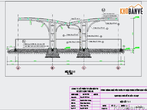Bản vẽ CAD chi tiết cho thiết kế nhà gửi xe ô tô với bố trí chỗ đỗ khoa học và kích thước tối ưu.